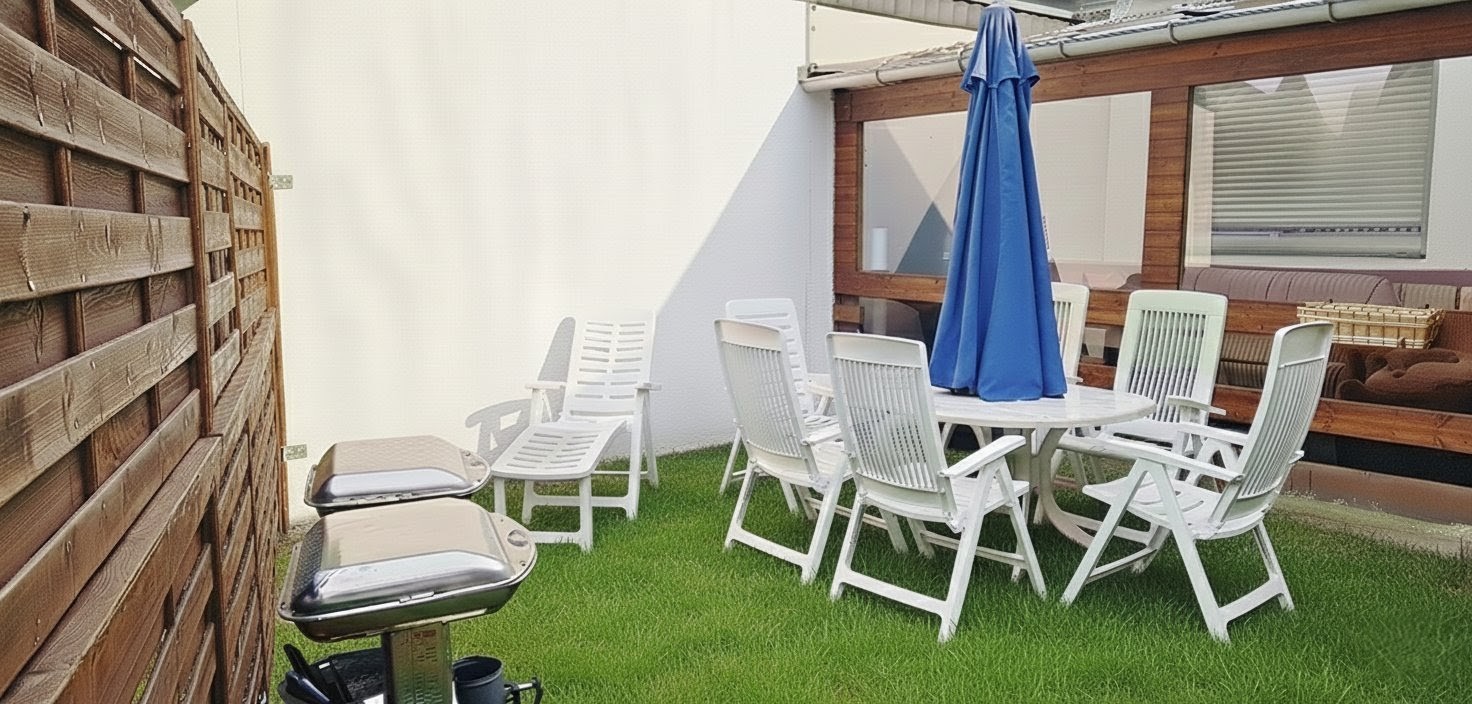 Monteurunterkunft: Wintergarten und Garten in Köln